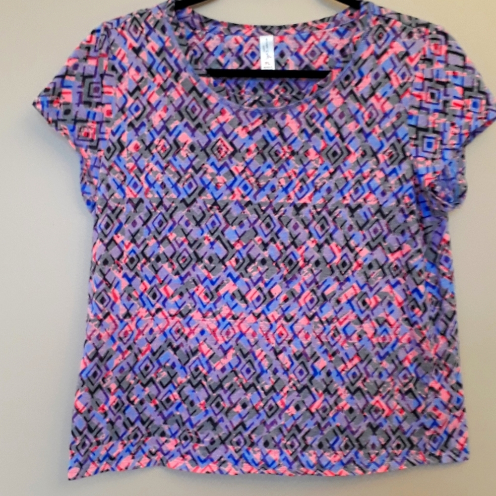 Exertek petite size L Athletic Shirt Purple Pink